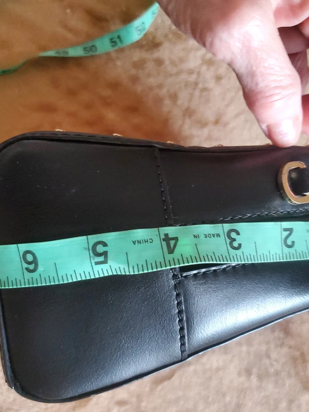 kate spade Black Studded Satchel with Gold Hardware